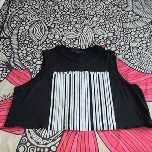 Alexander Wang crop top barcode black medium shirt